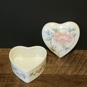 Heart-Shaped Floral Keepsake Box